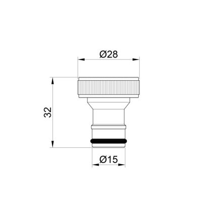 Штуцер із адаптером SD Plus 3/4&quot;х1/2&quot; ВР SD140W2015 — Photo 1