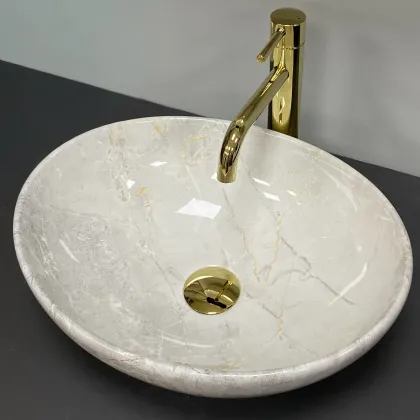 Умивальник (раковина) VBI PARMA LIGHT STONE GLOSSY накладний — Photo 3