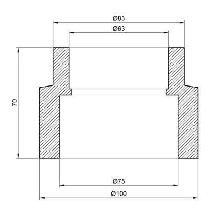 Муфта PPR Thermo Alliance 75х63 — Photo 1