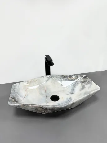 Умивальник (раковина) VBI VENEZIA S GRANIT GLOSSY накладний — Photo 2