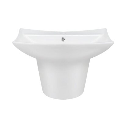 Раковина підвісна моноблок Qtap Presto 600х450х405mm White з донним клапаном QT2411G822W