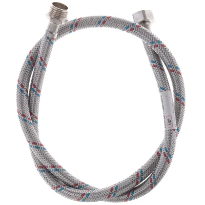 Гнучкий шланг для підключення води гайка 1/2'' - Штуцер 1/2'' (100 см) Zerix (ZX1565) — Photo 3
