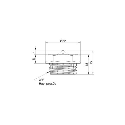 Заглушка SD Plus 3/4&quot; ЗР SD40320 — Photo 1