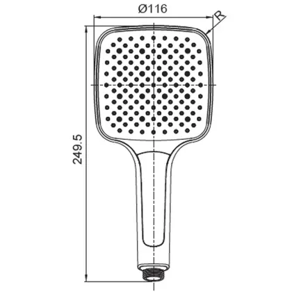 Лійка для душу Koer KP-0402-07 (3 функції) (KR4989) — Photo 1