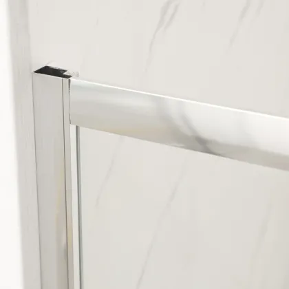 Двері у нішу розсувні MIXXUS PREMIUM DIVERSE SD01-100x185-TR CHROME прозоре скло 5мм (MI7165) — Photo 5