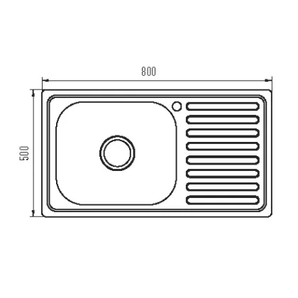 Мийка кухонна Zerix Z8050L-08-180E (Satin) (ZS0595) — Photo 2