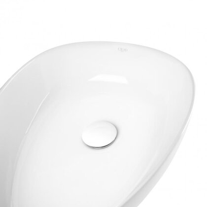 Раковина-чаша Qtap Leo 400х350х160 White з донним клапаном QT1111A053W — Photo 4