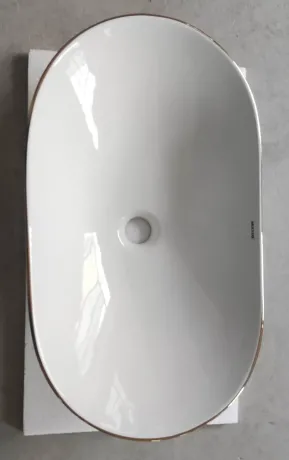 Раковина накладна MIXXUS PREMIUM WAVE-0105 EDGE GOLD 620х360х160mm (MP6557) — Photo 7