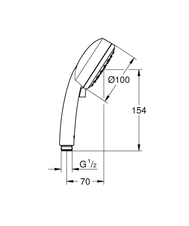 Ручний душ, 2 режими струменю Grohe New Tempesta Cosmopolitan (27571002) — Photo 1