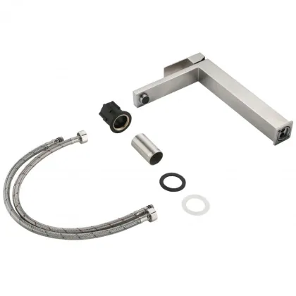 Змішувач для раковини високий Lidz Helix 001FH (k35) LDHEL001FHNKS49179 Nickel — Photo 5