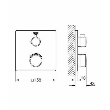 Змішувач для душа GROHE GROHTHERM 24078000 — Photo 1