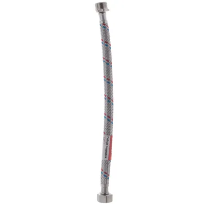Гнучкий шланг для підключення води гайка 1/2'' - Штуцер 1/2'' (30 см) Zerix (ZX1560) — Photo 3