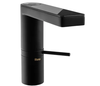 Змішувач для раковини (умивальника) REA AMAR LCD BLACK чорний * — Photo 2
