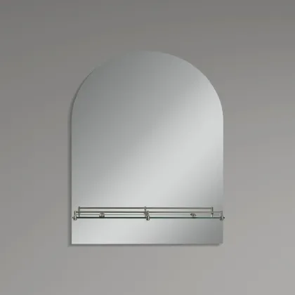 Дзеркало настінне ZERIX LAGUNA MRZ03-50x70x11 прямокутне з дугоподібним верxом та полицею (ZX5622) — Photo 4