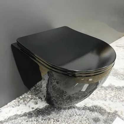 Підвісний унітаз VBI VULCANO BLACK GLOSSY