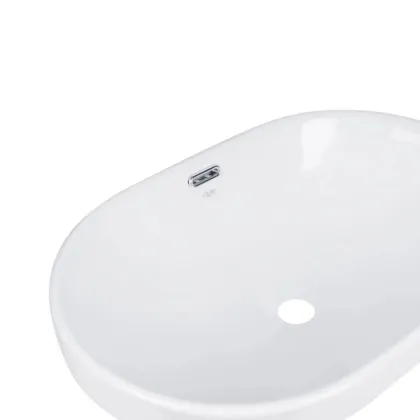 Комплект Qtap Leo: Раковина врізна овальна 590x400x170 мм White + Донний клапан PU02O — Photo 4