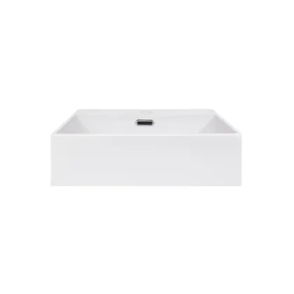 Раковина Qtap Nando K 410х355х125 White з донним клапаном QT12117041KW — Photo 3