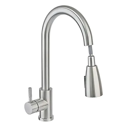 Змішувач для кухні Haiba SUS 014 з висувною лійкою (HB3898)