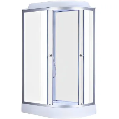 Бокс душовий без гідромасажу Mixxus WAVE SB02-120x80x215-L-FB SATIN з низьким піддоном (MI6892) — Photo 2