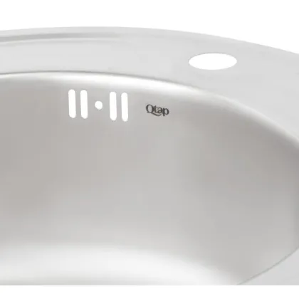 Кухонне миття Qtap D510 0,8 мм Satin (QTD510SAT08) — Photo 5