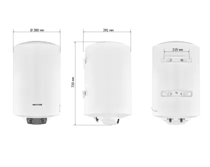 Водонагрівач "Циліндр" MIXXUS EWH-08050 ROUND DRY накопичувальний 50 л, сухий тен 2 kW (WH0608) — Photo 2