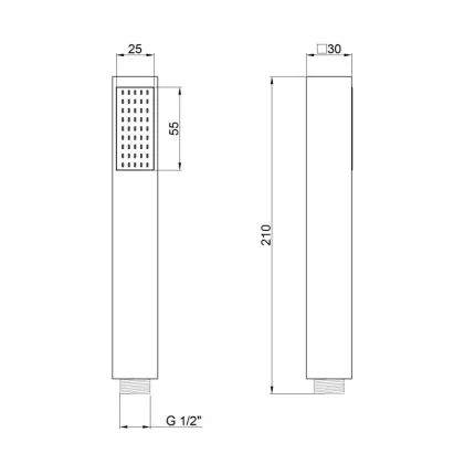 Лійка для ручного душу Qtap Rucni A025N1ZCG — Photo 1