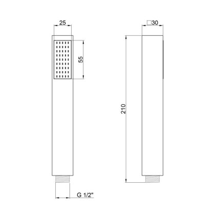 Лійка для ручного душу Qtap Rucni A025N1ZCG — Photo 1