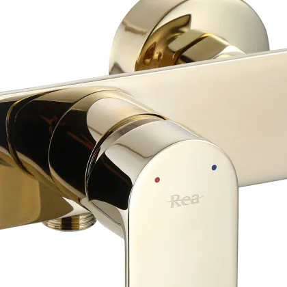 Змішувач для ванни та душу REA URBAN GOLD настінний без виливу * — Photo 3