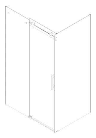 Бічна стінка до кабіни Koer SR SW01-90x200-TR-07 прозоре скло Easy Clean 8мм, графіт (KR5382) — Photo 14
