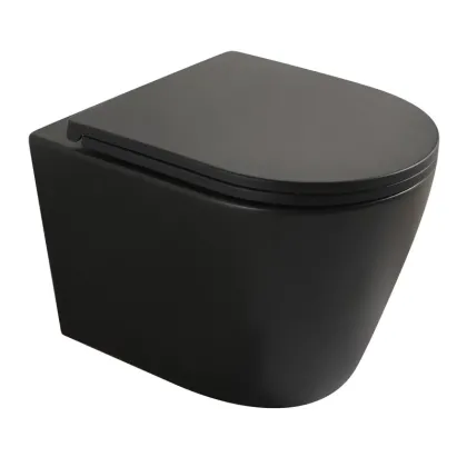 Унітаз підвісний Mixxus Premium BEVEL-0304-T1 BLACK 480x360x360mm сист. змиву TORNADO 1.0 (MP6677)