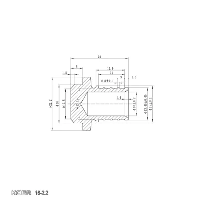 Заглушка Koer KA.P16 - 16(2.2mm) (KR4897) — Photo 3
