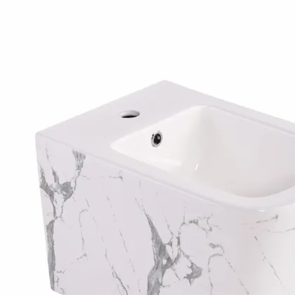 Біде підвісне Qtap Tern 520x350x330 мм, Marble QT17551303GMR — Photo 4