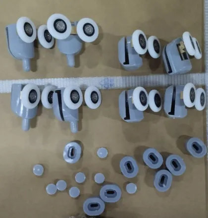 Комплект роликів для кабіни Mixxus Rollers SCP03-4x4 Graphite подвійний 4 вер.+4 ниж.(сірий) (MI8163) — Photo 1