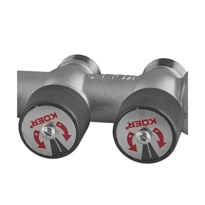 Колектор вентильний без фітингу Koer KR.1128-3 - 3/4"x3/4"x3/4"x3 Ways (KR5872) — Photo 2