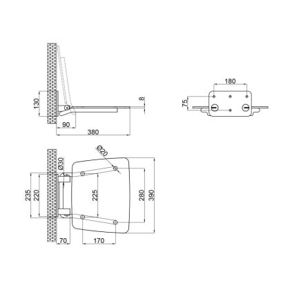 Сидіння для душу Qtap Comfort WHI5035 — Photo 1