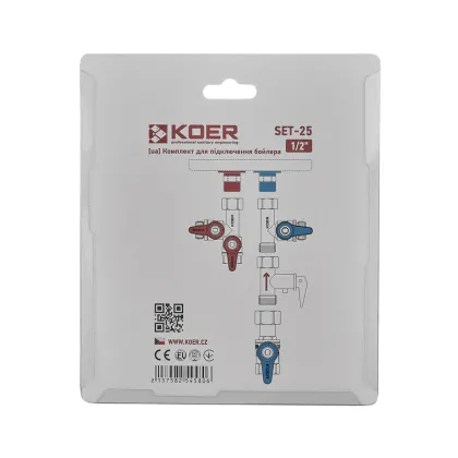 Комплект для підключення бойлера Koer SET-25 - 1/2 (KR5458) — Photo 3