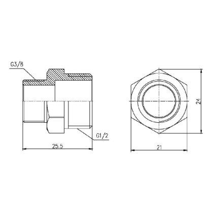 Ніпель редукційний SD Forte 1/2&quot;х3/8&quot; SF359159 — Photo 1