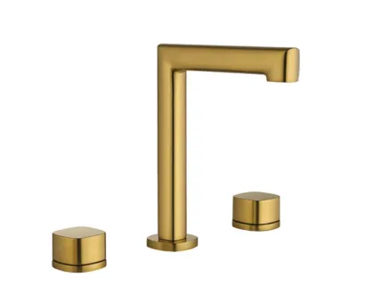 IMEX TOSCANA PVD BRUSHED GOLD Змішувач для умивальника на 3 отвори, PVD матове золото