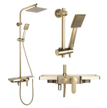 Душовий гарнітур REA BRAVO BRUSHED GOLD матове золото з виливом *
