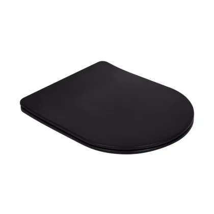 Унітаз підлоговий Qtap Scorpio Ultra Quiet безобідковий з сидінням Soft-close MATT BLACK QT14226088AMB — Photo 6