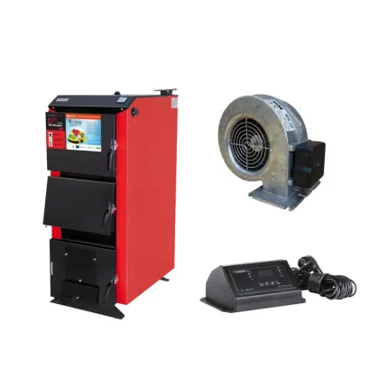 Thermo Alliance Vulcan V 3.0 Котел сталевий твердопаливний SF 40 + Вентилятор котла до 40 кВт, "M Plus M" + "ТА25nzPID" Контролер для котла