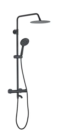 Душовий гарнітур VBI MILANO BLACK з термостатом і виливом