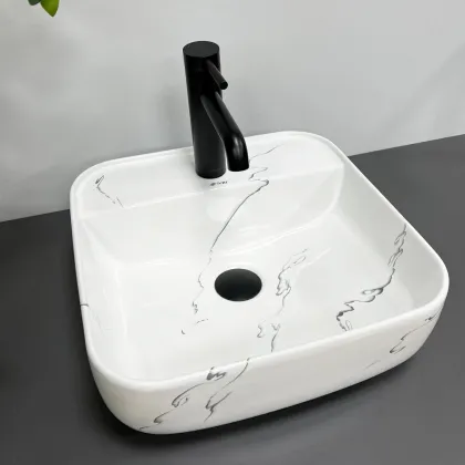 Умивальник (раковина) VBI RAGUSA S MARMO GLOSSY накладний — Photo 2