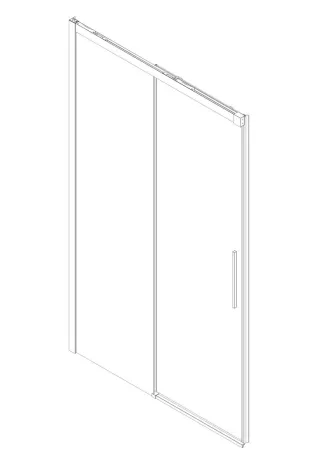 Двері в нішу Koer SR SD05-140x200-TR-01 прозоре скло Easy Clean 6мм, хром (KR5406) — Photo 10