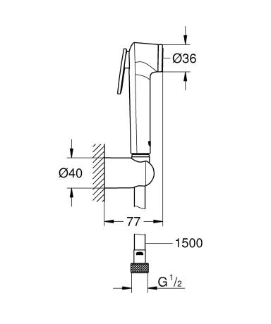 Гігієнічний душовий набір Grohe Tempesta-F Trigger Spray (26353000) — Photo 1