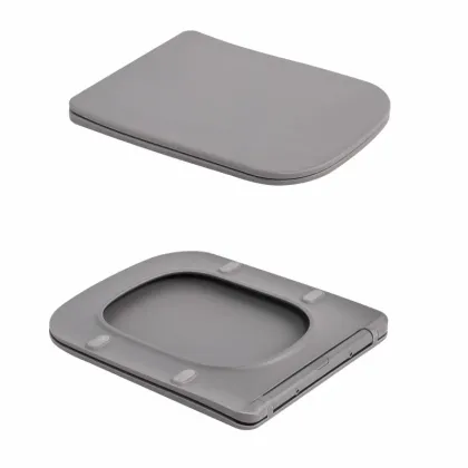 Унітаз підвісний Qtap Tern Ultra Quiet 520×345×325 мм, Stone grey, з сидінням Slim Duroplast / Soft-close / Quick Release QTTER26SG49000 — Photo 7