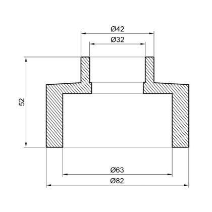 Муфта PPR Alfa Plast 63х32 — Photo 1