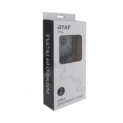 Лійка для ручного душу Qtap Rucni 145x95 мм прямокутна QTRUC125BLM45778 Black Matt — Photo 3