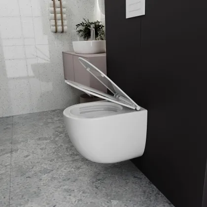 ROUND PRO унітаз підвісний з сидінням Soft-close (змив Tornado 3.0) — Photo 4