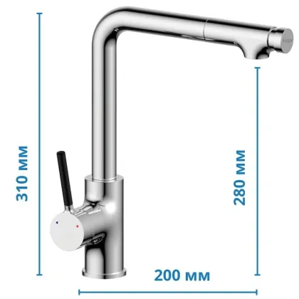Змішувач для кухні Mixxus Premium Adam 017 (MI5825) — Photo 1